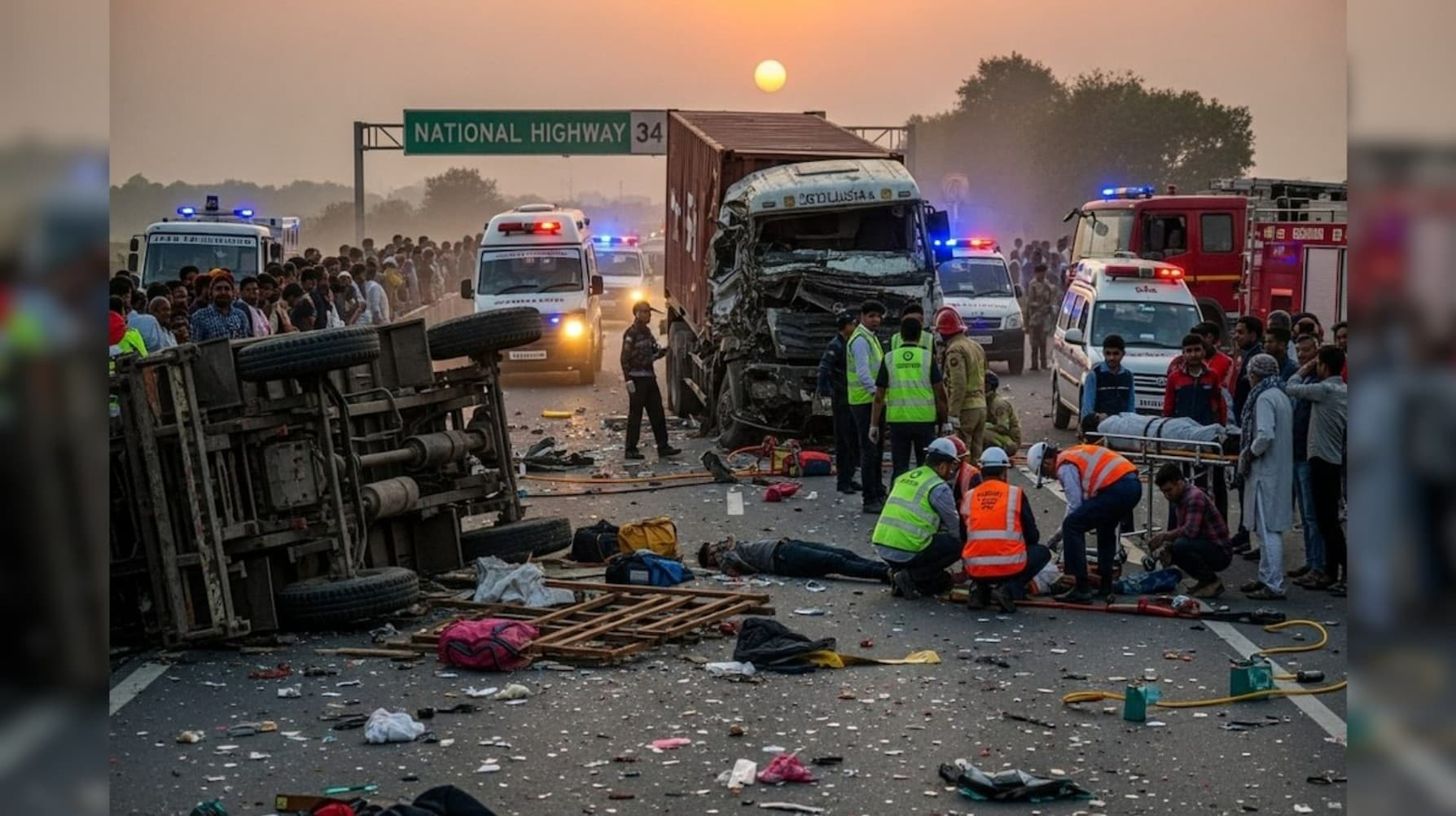 UP Road Accident: श्रद्धालुओं से भरे ट्रैक्टर-ट्रॉली में कैंटर की भीषण टक्कर, 8 की मौत, 50 से ज्यादा घायल