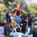 युवा कांग्रेस ने ट्रम्प का पुतला जलाकर किया प्रदर्शन