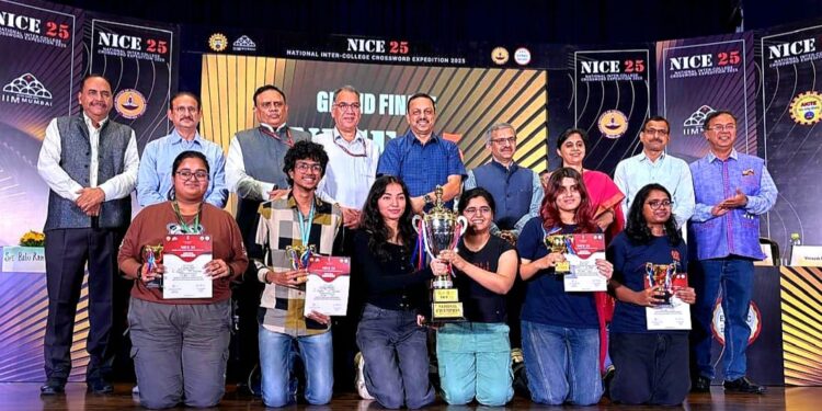 NICE 2025 ट्रॉफी पर लगातार चौथी बार IIT दिल्ली का कब्जा, प्रणिका और सीरत बनीं क्रॉसवर्ड चैम्पियन, आईआईटी गुवाहाटी और सस्त्रा यूनिवर्सिटी के छात्रों ने भी लहराया परचम