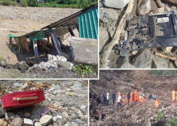 देहरादून में बादल फटा: सहस्रधारा में तबाही, होटल-दुकानें ढहीं, मसूरी में मजदूर की मौत