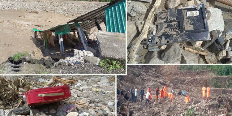 देहरादून में बादल फटा: सहस्रधारा में तबाही, होटल-दुकानें ढहीं, मसूरी में मजदूर की मौत