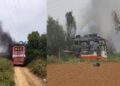 जयपुर में बस में लगी आग: हाईटेंशन लाइन की चपेट में आई मजदूरों से भरी बस, दो की मौत, कई झुलसे
