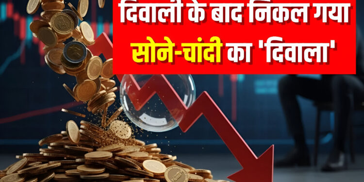 Gold Silver Price Crash: त्योहारों के बाद सोना-चांदी में रिकॉर्ड गिरावट, निवेशकों में हलचल