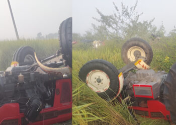 Sonipat Road Accident: तेज रोशनी से ट्रैक्टर पलटा, दो किसानों की दर्दनाक मौत