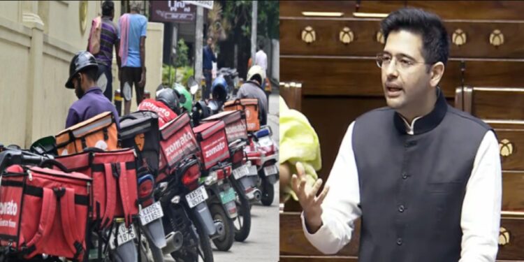 AAP सांसद राघव चड्ढा ने राज्यसभा में उठाया मुद्दा: “डिलीवरी ब्वॉय भारतीय अर्थव्यवस्था के अनदेखे पहिये”